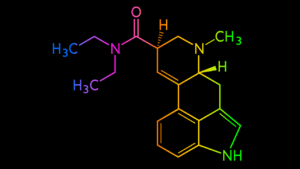chemistry, structural formula, lysergic acid diethylamide, harmful, addicted, tablets, ill, bad, seeks, dependency, lsd